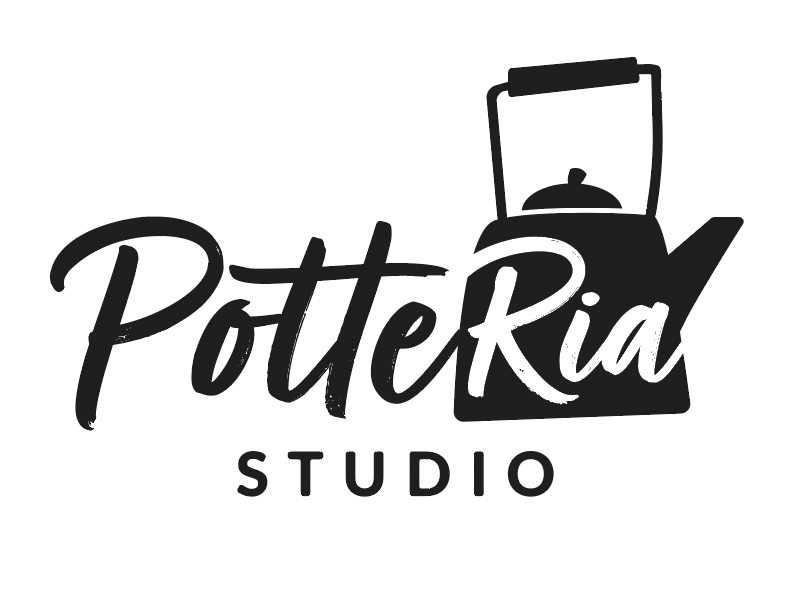 Potteria Studio Branding branding ceramics gif logo pottery studio