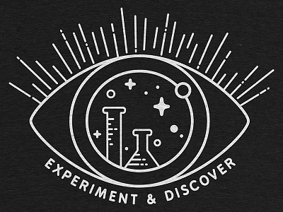Experiment & Discover clothing cottonbureau discover doers experiment makers science screenprint tech tee tshirt vector