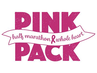 Pink Pack breast cancer charity lisa boccard breast cancer fund marathon pink race ribbon tshirt