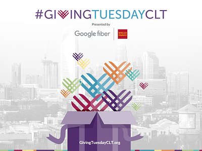 What's your gift? box charlotte donate gift givingtuesday givingtuesdayclt love nonprofit philanthropy skyline