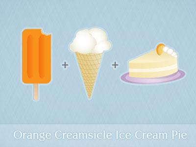 Orange Creamsicle Ice Cream Pie