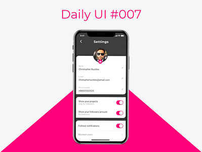 Daily UI #007 Settings