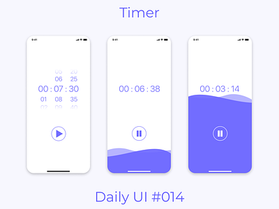 Daily Ui #014 Counter / Timer app design flat minimal somebody ui