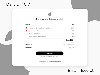 Daily UI #017 Email Receipt