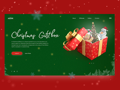 Christmas giftbox UI concept christmas design gift gift box homepage interface landing page ui user ux web webdesign