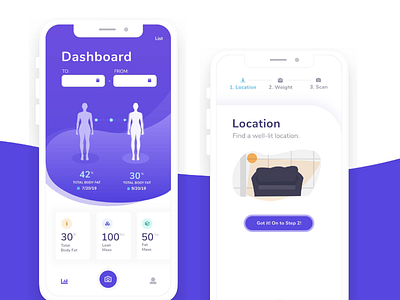 Fitness measurement mobile app mobile app mobile ui
