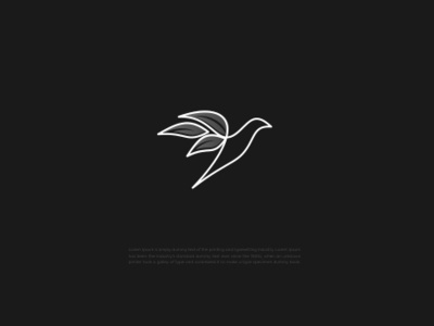 Renew app bird black design icon illustration leaf logo renew vector