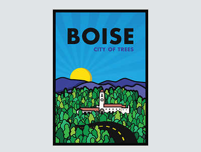 Poster Design - City of Trees design flat illustration illustrator minimal vector