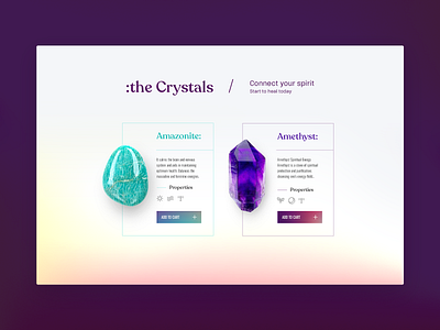 HALLOWED GROUND | Crystals art direction interface ui ux web design website