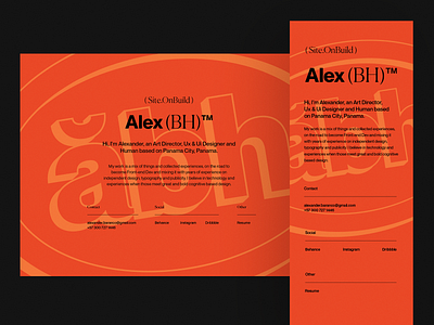Personal branding - On-build site art direction branding design personal brand personal branding ui