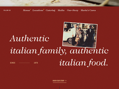 Maria's Italian Kitchen food history italian ui ux website