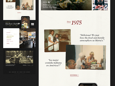 Maria's Italian family food italian ui ux website