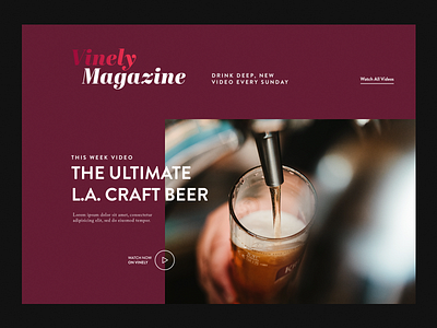 Sommtable Vinely beer ui ux video web design website