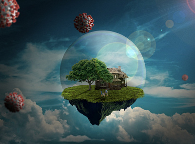 covid 19 Manipulation covid19 floating island graphicdesign manipulation photoedit photomanipulation