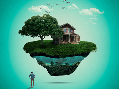 Photo Manipulation floating island manipulation photo edit photo manipulation photoshop