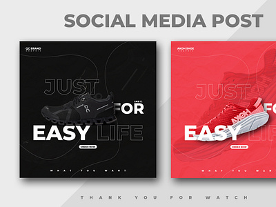 Social Media Post banner graphic design product post design shoe social media post template