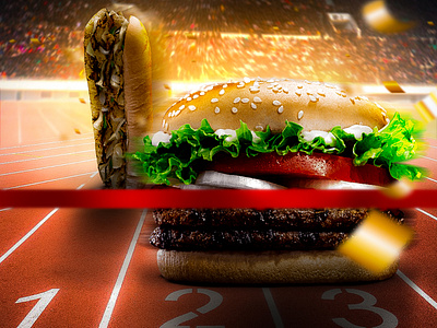 Burger Manipulation akmeliasunny banner burger social banner eliascreation gburger manipulation graphic design manipulation design social media design template