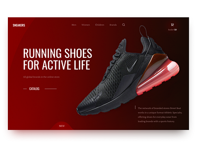 Concept store - Sneakers concept design sneakers store typography ui web