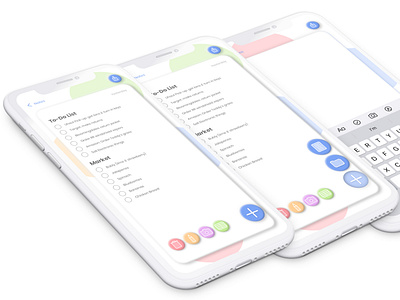 Bubble Notes, a notepad for your thought bubbles. ios iphone11promax neumorphic neumorphism notepad notes ui ux