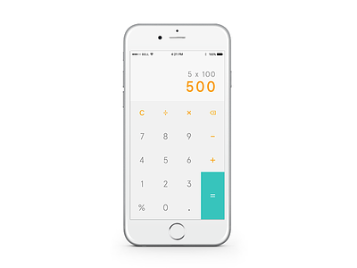 Calculator app calculator dailyui interface ios iphone mobile ui ux