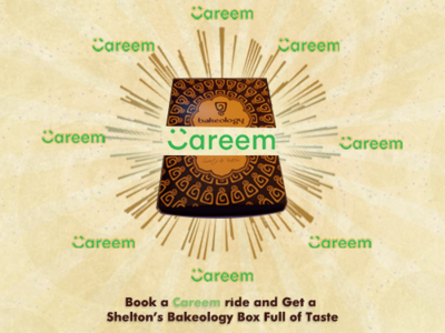 Careem bakeology Box bakery deals design illustration photoshop social media sweet