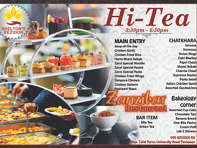 Hi-tea leaflets brochure brochure design design hitea leaflets photoshop poster print media restaurant social media