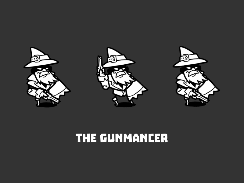 Gunmancer Idle Variations character character animations game game animation spine
