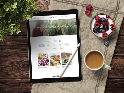 Cooking & Wellness home page - Re-Design clean cooking design first design homepage mockup pickuplimes responsive ui ux webdesign