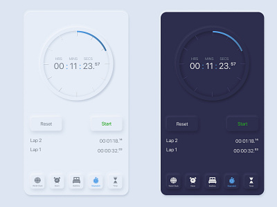 Stopwatch Redesign_Neumorphism