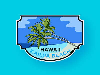 Hawaii Badge badge badge design beach national park nature illustration
