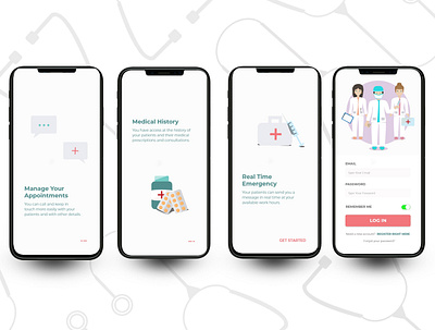 Design for iOS application adobe clean ui design illustration ios ios app ios app design login design login form login screen medical mobile mobile app mobile app design mobile ui onboarding onboarding ui ui ux wireframe