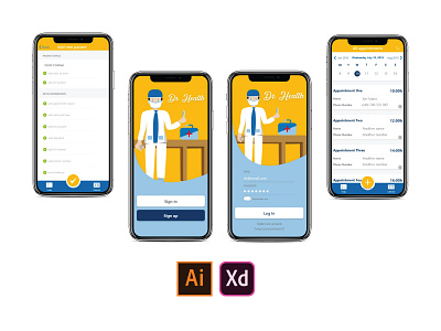 UI Design – iOS Mobile Application Screens