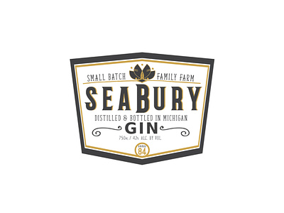 Seabury design gin illustration label design