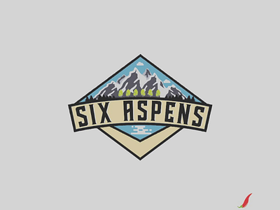 Six Aspens logo concept adventure amblem logo mountain