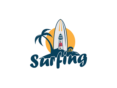 Surfing logo design logo summer surfing