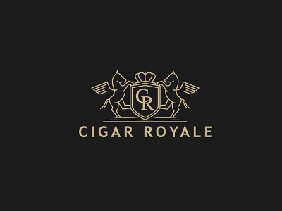 Cigar Royale cigar coat of arms design logo logo design logotype