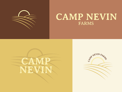 Camp Nevin Farms - Logo Ideation 1 of 3 color design flat icon iconogrophy illustration linework logo logo design simplicity typography vector
