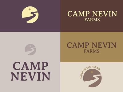 Camp Nevin Farms - Logo Ideation 2 of 3 color design graphic design icon iconogrophy illustration linework logo logo design simplicity