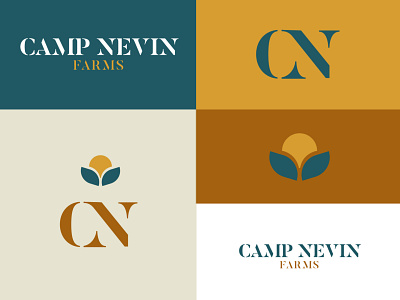 Camp Nevin Farms - 3 of 3 color design flat graphic design icon iconogrophy illustration linework logo logo design