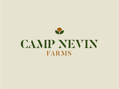 Camp Nevin Farms - Final Logo color design flat graphic design icon iconogrophy illustration logo logo design simplicity