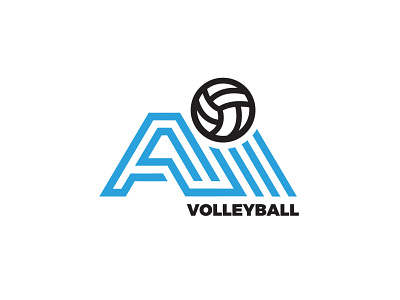Volleyball Logo design flat graphic design icon linework logo logo design sports sports logo