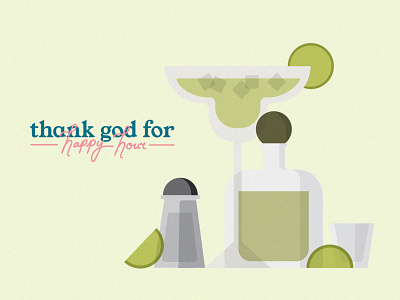Happy Hour color design drink flat graphic design illustraion margarita overlay screen tequila