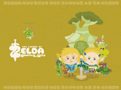 THE LEGEND OF ZELDA botw cute game illust kawaii nintendo switch zelda