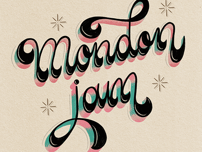 Mondon Jam illustration lettering type