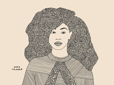 Assa Traoré, Activist adama traore afro afropean assa traore black lives matter black woman french activist illustration