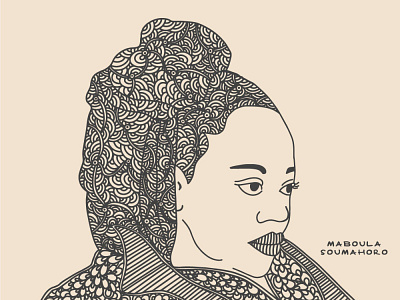 Maboula Soumahoro, French scholar afro afropean black hair black woman french woman illustration natural hair community