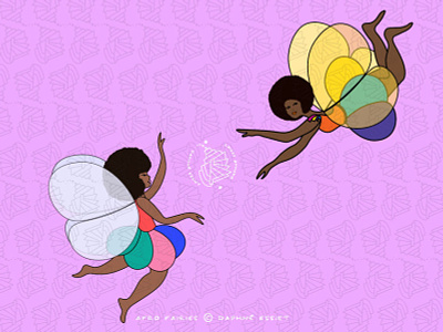 Afro Fairies afro black woman children illustrations illustration natural hair community