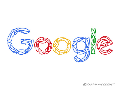 Stylized Google Logo by Daphné Essiet branding design google illustration illustrator logo procreate