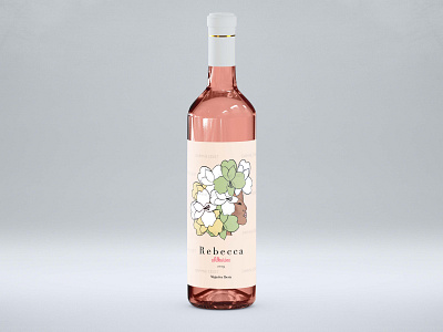 Rosé Wine Bottle with Design by Daphné Essiet