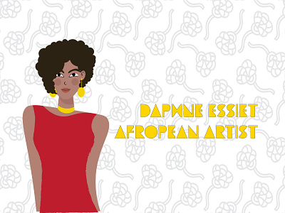 Daphné Essiet Avatar afro afropean avatar black woman design diversity illustration illustrator logo pattern